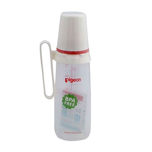 Pigeon Peristaltic Nursing Bottle Plastic with Handle, 240ml