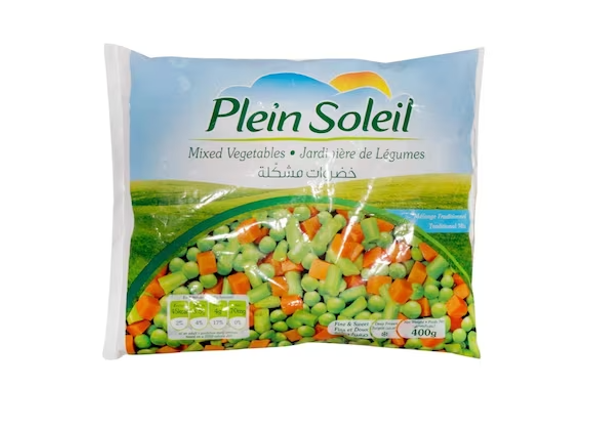 Plein Soleil Frozen Green Peas & Carrots 400g