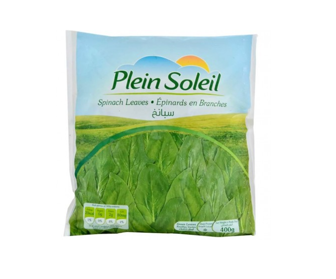 Plein Soleil Frozen Spinach Leaves 400g