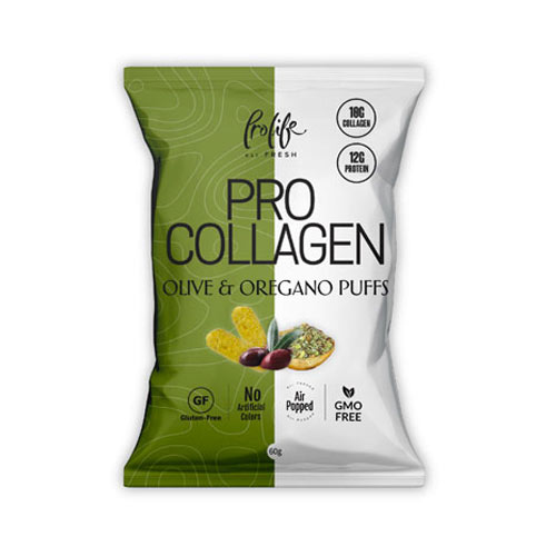 Prolife Collagen Puffs Olive & Thyme Flavour 60g