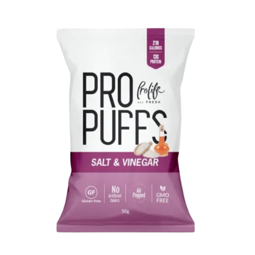 Prolife Pro Puffs Salt & Vinegar Flavor, 50g