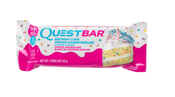 Quest Birthday Cake Flavored Protein Bar, 60g