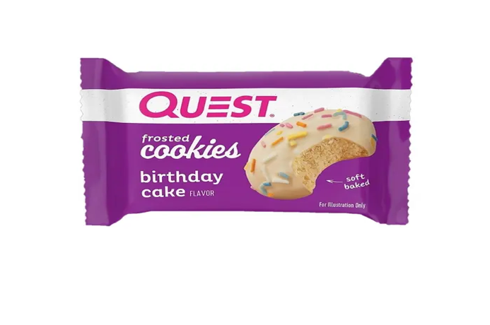 Quest Birthday Cake Flavored Frosted Cookie, 25g