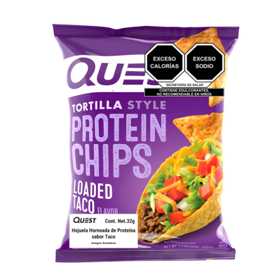 Quest Tortilla Style Loaded Taco Flavor Protein Chips, 32g