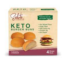 Salute Keto Burger Buns, 200g, 4 Pieces