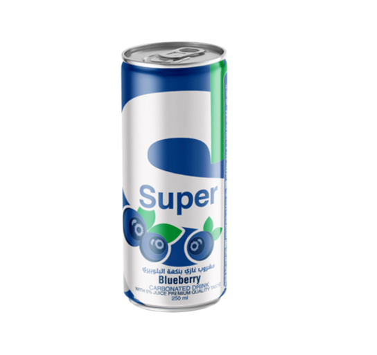 Super Blueberry Carbonated Drink, 250ml