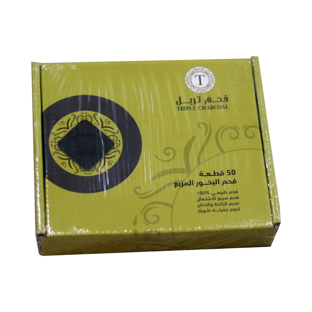 Triple square charcoal, 50 pieces