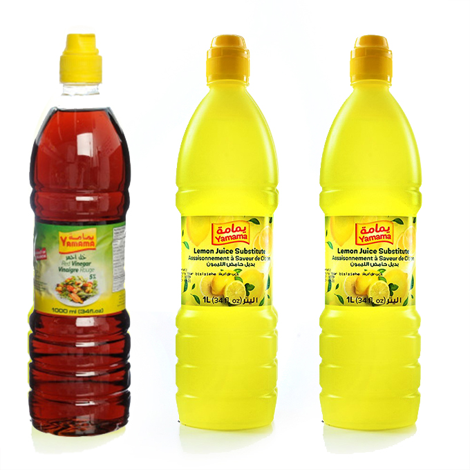 Yamama Lemon Juice 1 L+Red Vinegar 1 L