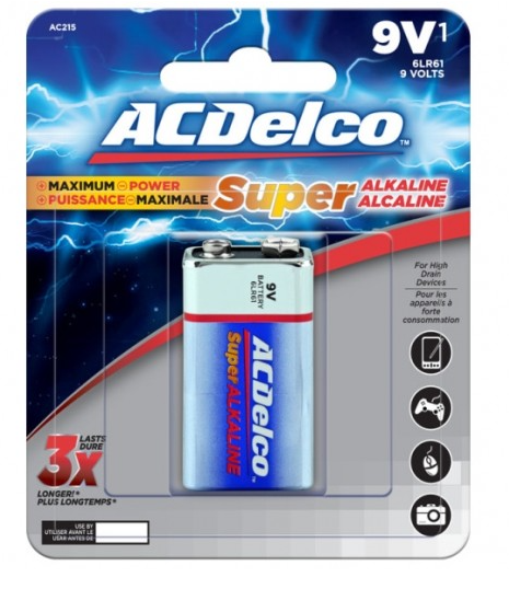 ACDelco Alkaline 9V Battery 1 pc