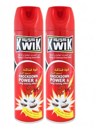 Kwik 2In1 Spray Flying & Crawling Insect Killer 2 pcs x 400 ml