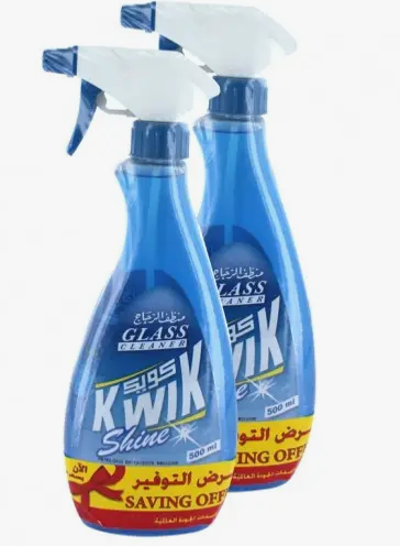 Kwik Glass Cleaner Twin Pack 500 g x 2 Pcs