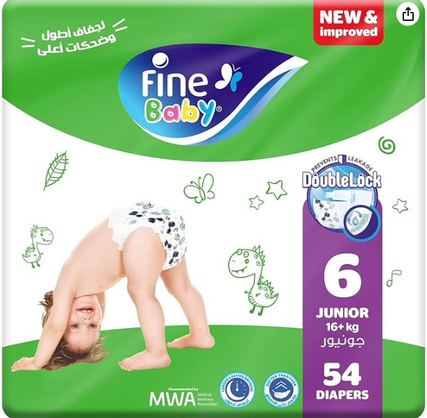 Fine Baby Diaper Junior St6 Mega Pack 54