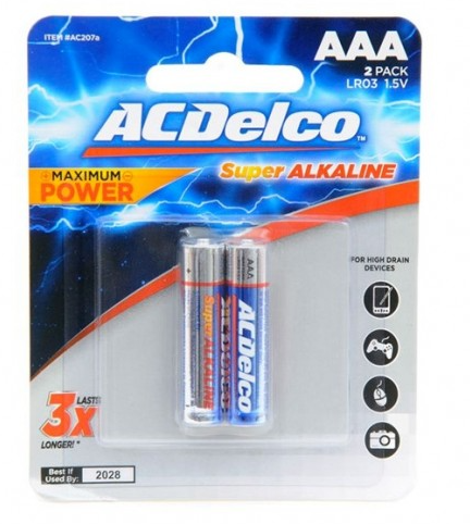 ACDelco Alkaline AAA Battery 2 pcs