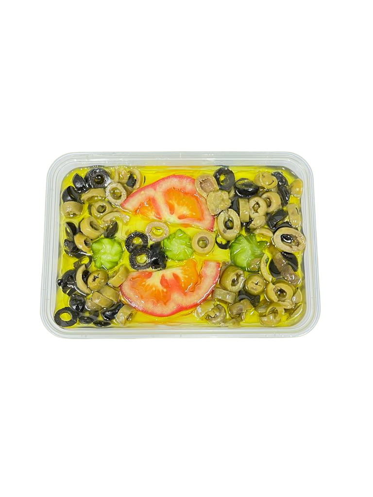 Labneh With Olives And Olive Oil