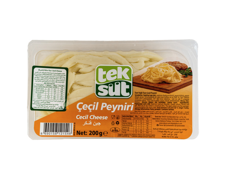 Tek Sut Cecil White String Cheese Pasteurized Cows Milk 200G