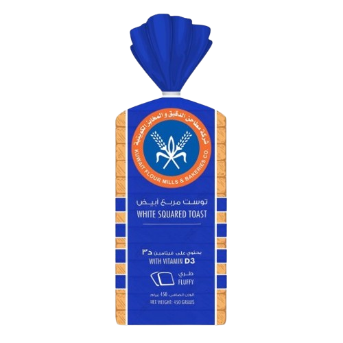 توست أبيض مربع فيتامين د3