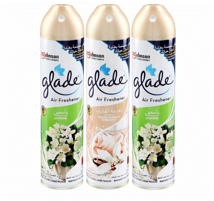 Glade Airfreshener Jasmine + Vanilla 300 Ml 2+1 Free