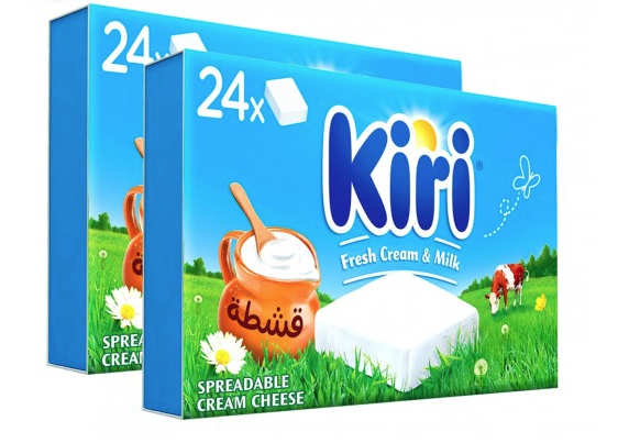 Kiri Spreadable Cream Cheese 24 Portion 2 X 432 G