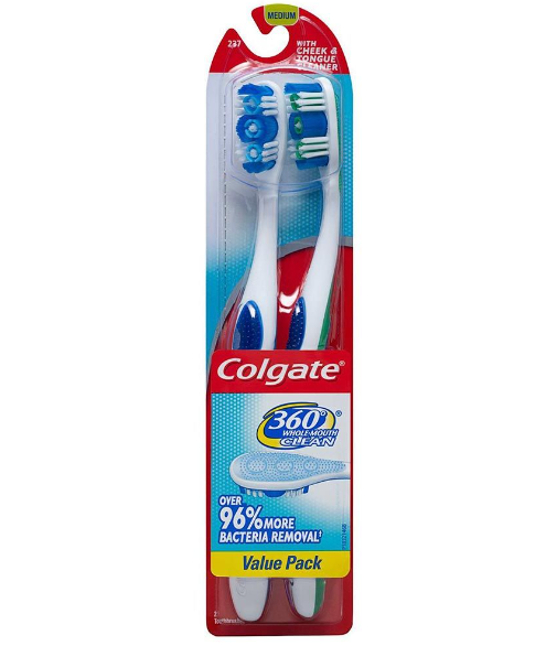 Colgate 360 Deep Clean Soft Toothbrush 2 Pcs