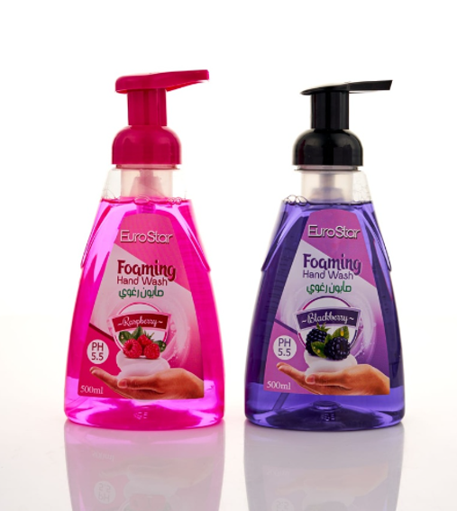 Euro Star Foam Soap Blackberry & Raspberry 500 Ml (2 Pcs)