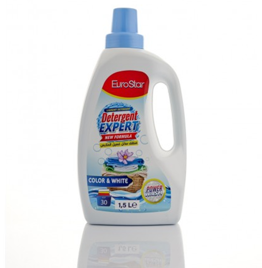 Euro Star Laundry Detergent Colour & White1.5 Liter