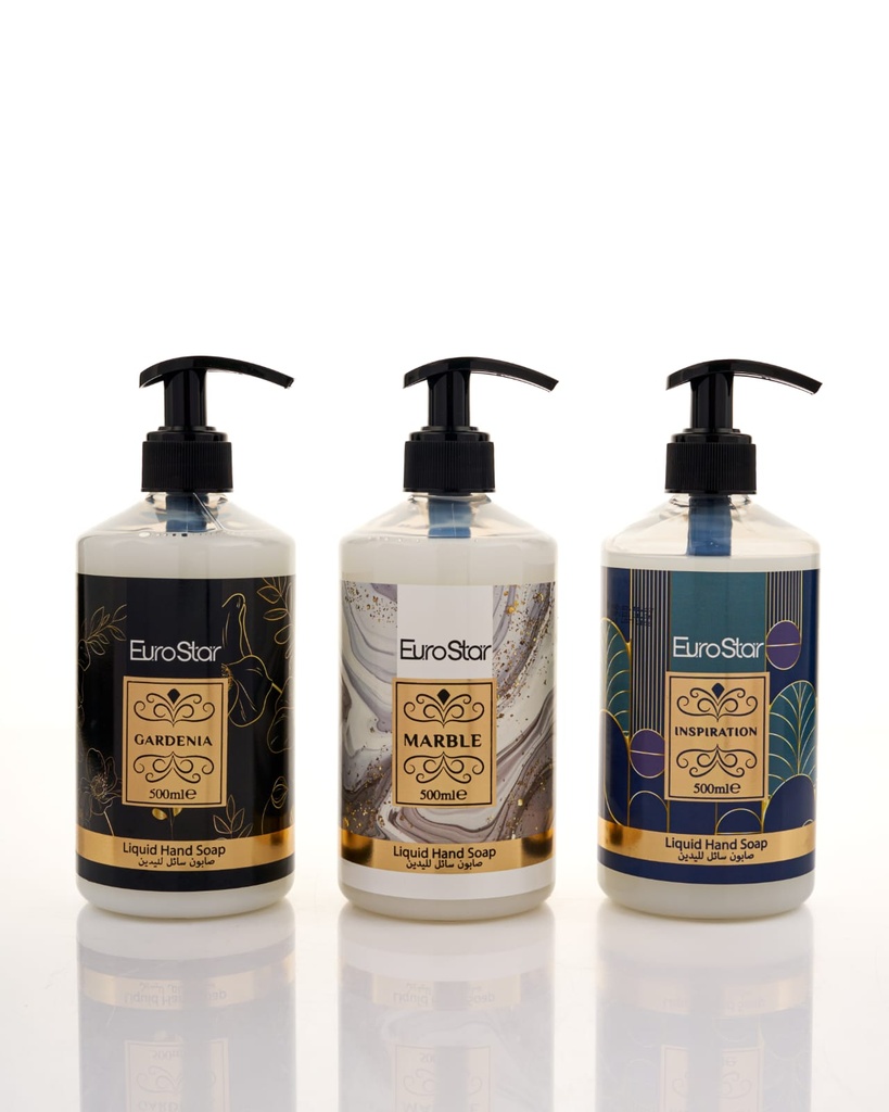 Euro Star Liquid Soap Inspiration+Gardenia+Marble  500 Ml (3 Pcs)