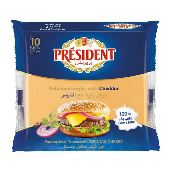 President Delicious Burger with Cheddar Cheese Slices, 200g