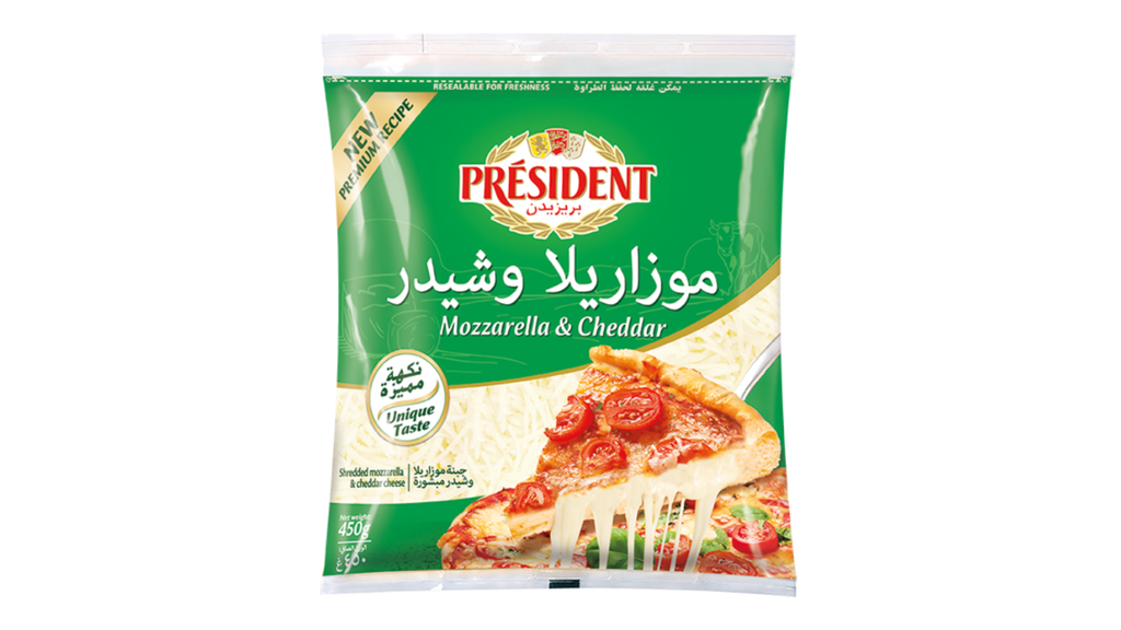 President Shredded (Mozzarella + Cheddar ) 450 G