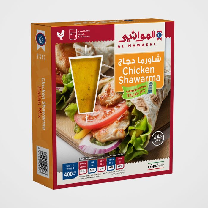 Al Mawashi Chicken Shawarma Italian Mix (400 gm)