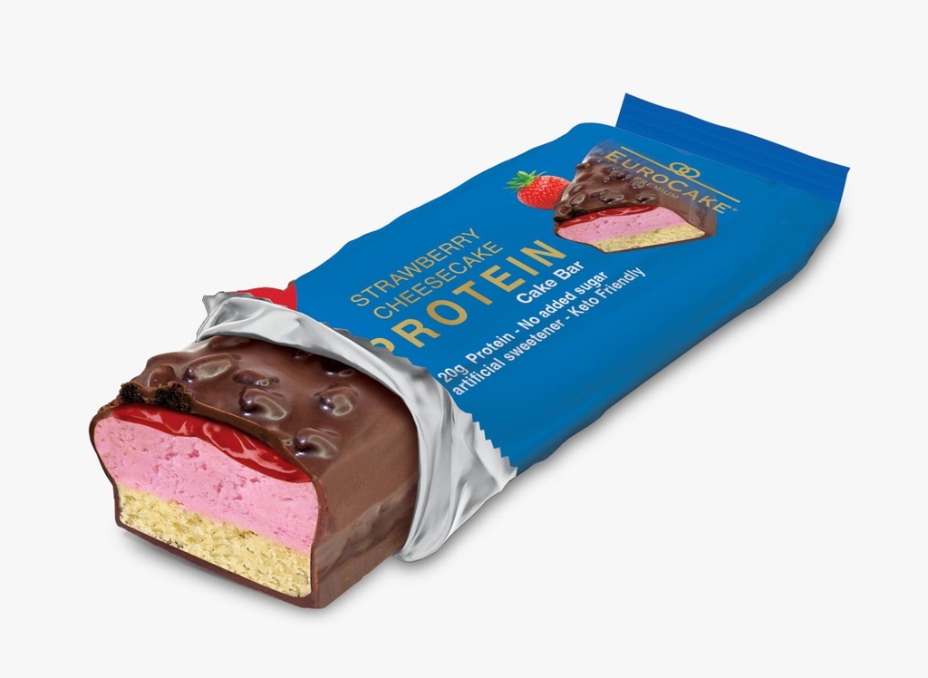 Eurocake Strawberry Cheesecake Protein Cake Bar, 65g