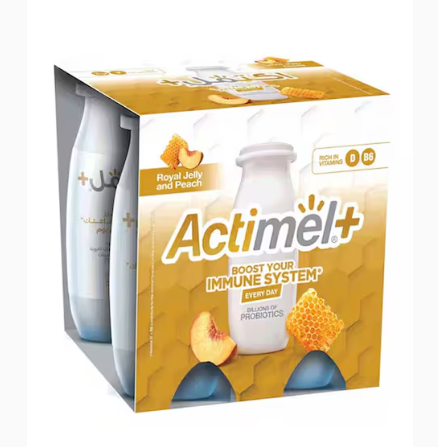 Actimel Royal Jelly And Peach 4*93Ml