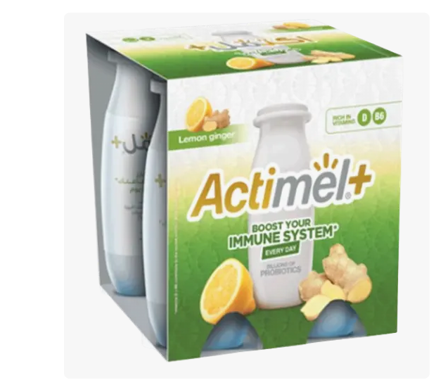 Actimel Lemon Ginger 4*93Ml