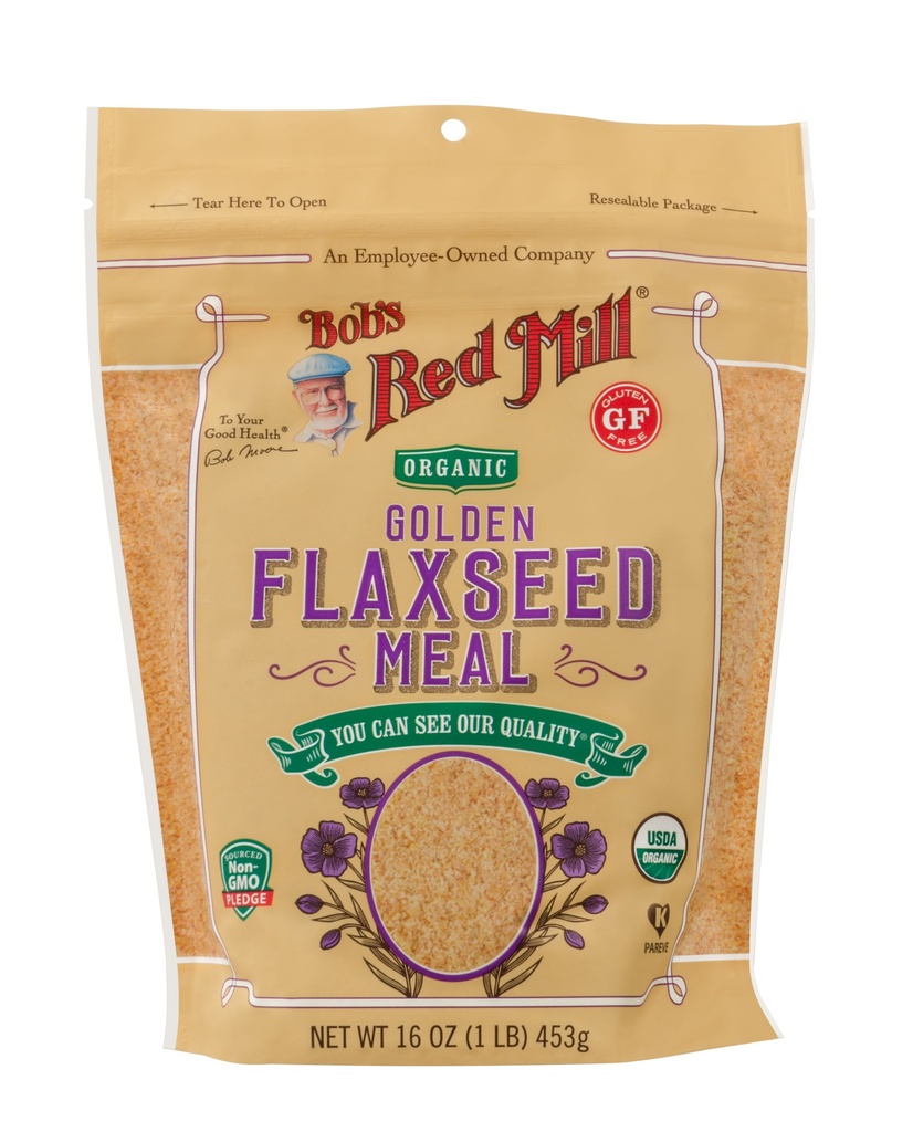 Brm Gf Organic Flaxseeds Meal Golden