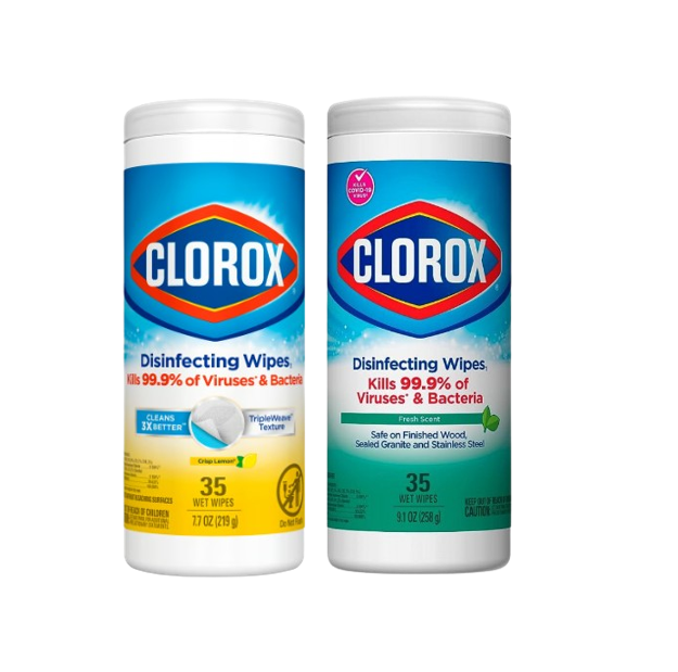 Clorox Disinfecting Wipes Can- Fresh Scent & Lemon Fresh, 35 +35  count