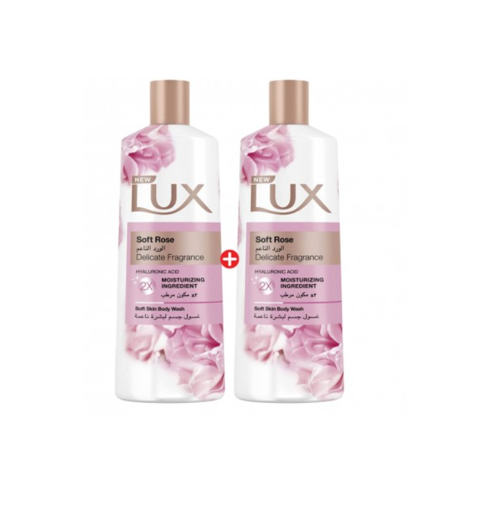 Lux Soft Rose Skin Body Wash 2*500Ml