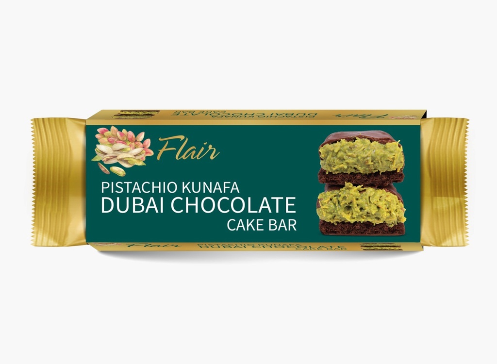 Flair Pistachio Kunafa Dubai Chocolate Cake Bar 55gm