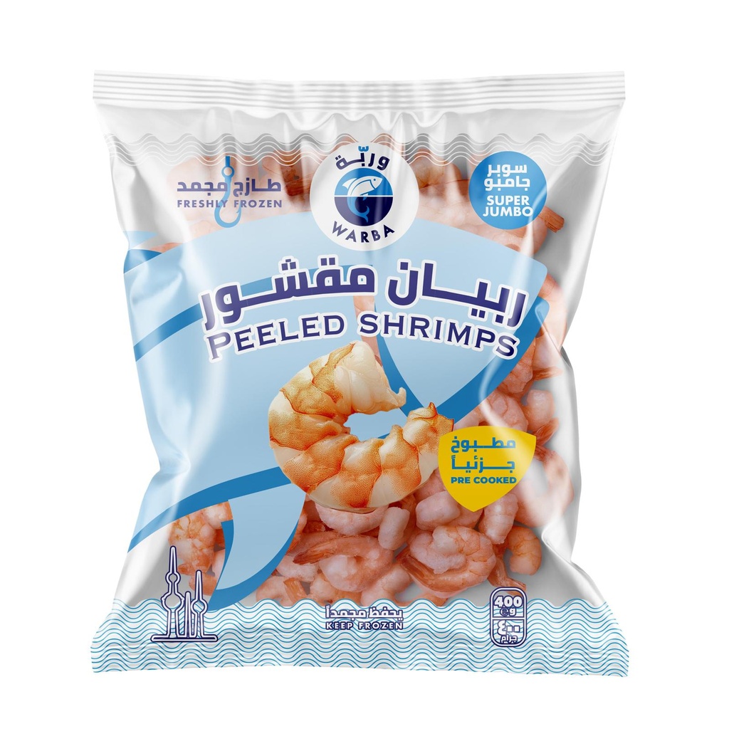 Warba Peeled Shrimps Super Jumbo Half Cooked 400gm