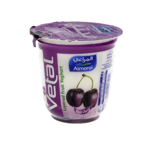 Almarai Black Cherry Vetal Layered Fruit Yoghurt 140G