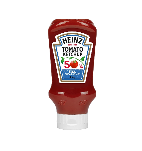 Heinz Tomato Ketchup 50% Less Sugar & Salt 435 Gm