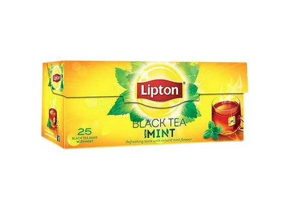 Lipton Black Tea Mint 25 Tea Bags