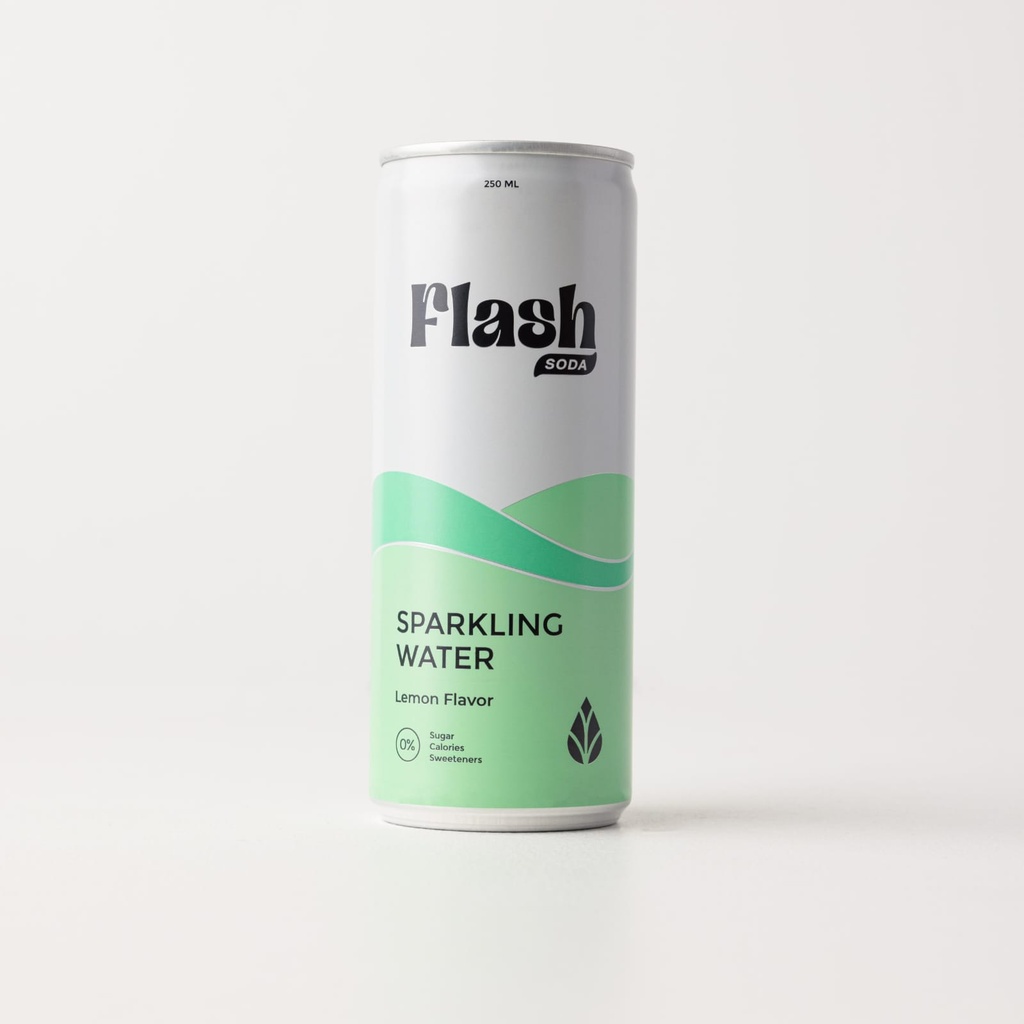 Flash Soda Sparkling Water Lemon Flavor 250Ml