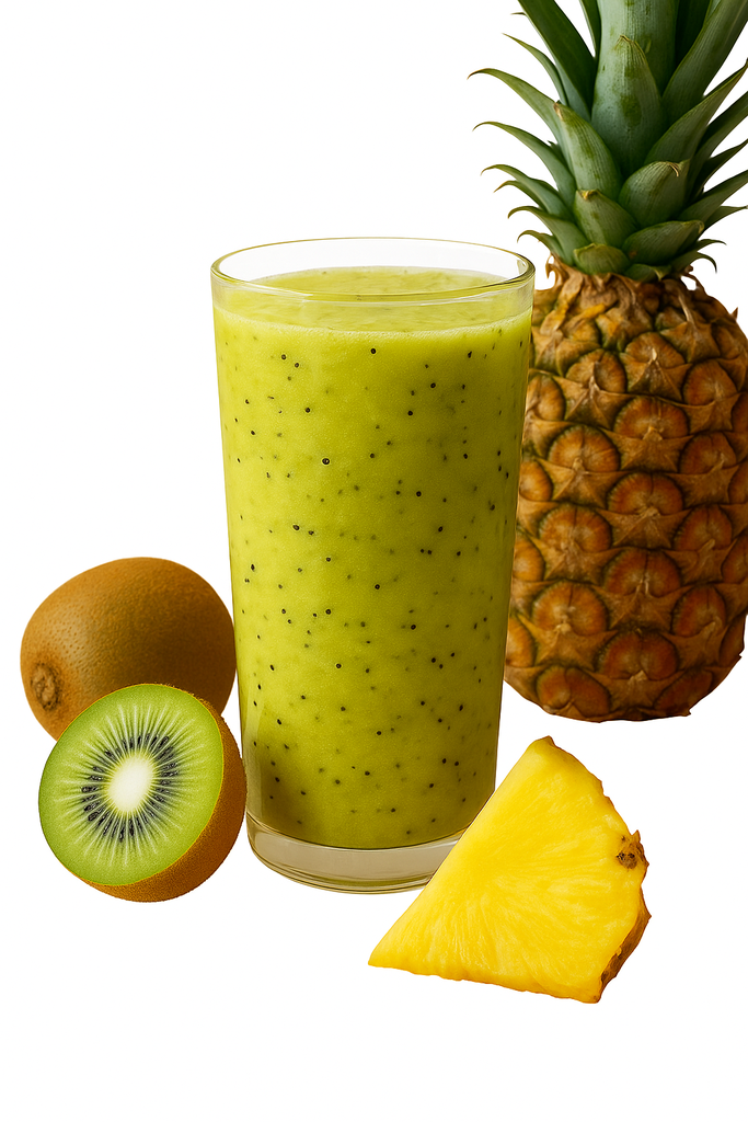 Fresh Pineapple & Kiwi Juice