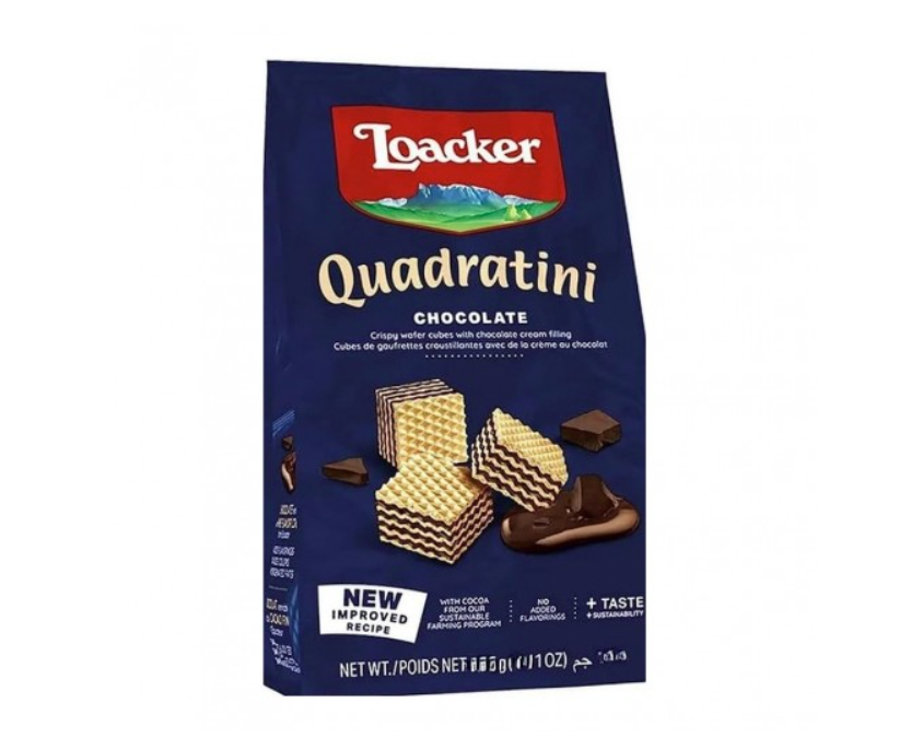 Loacker Quadratini Chocolate 54 Gm
