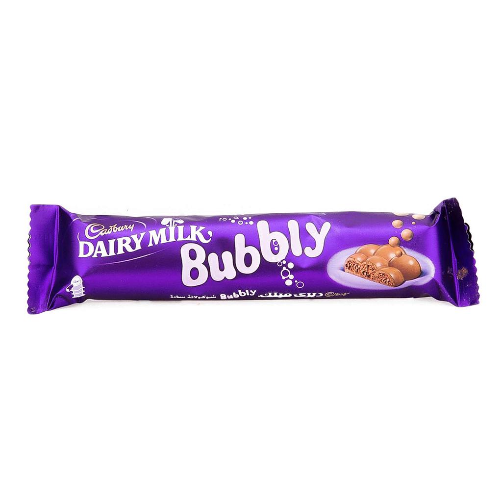 Cadbury Dairy Milk Bubbly Chocolate Bar, 24g