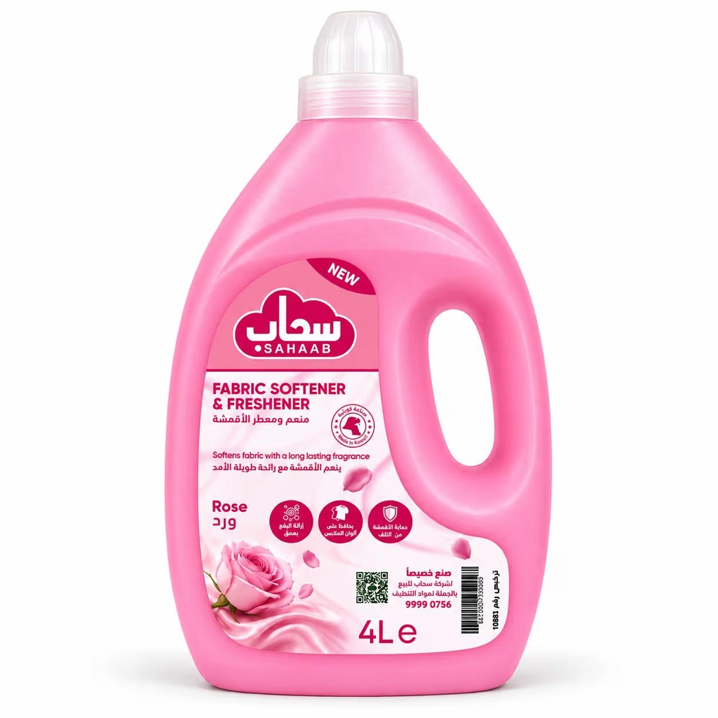 Sahaab Fabric Softener & Freshener Rose 4 Le