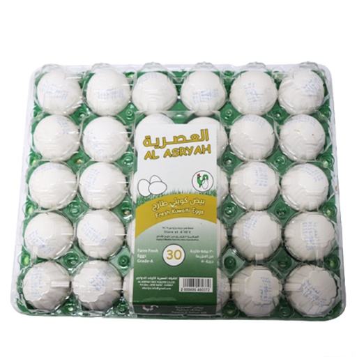 Al Asryah Fresh Eggs 30 Pcs - Grade A [Kuwait]