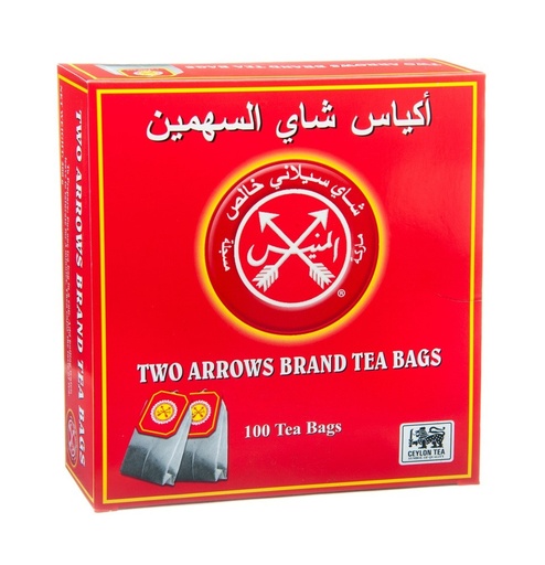 Almunayes Tow Arrows Tea 100 Bags Net Weight 200 Gm 