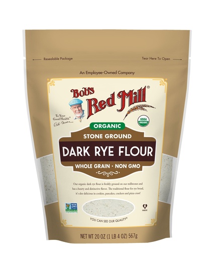 Brm Organic Dark Rye Flour 20 Oz - 567 G 