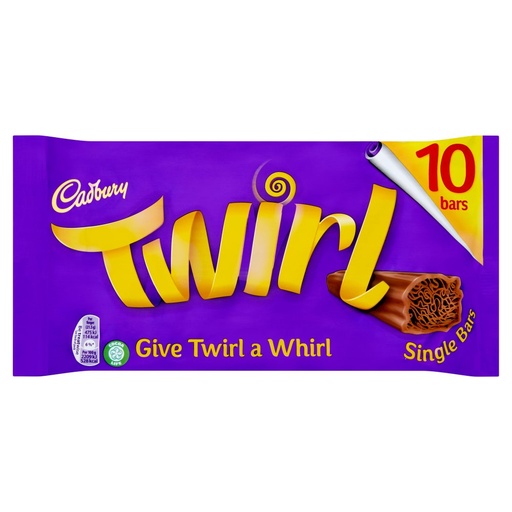 Cadbury Twirl Chocolate Bar 10 Pack 215G 