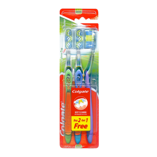 Colgate Toothbrush Twister Deep Cleaning Medium Assorted Colours 2+1 